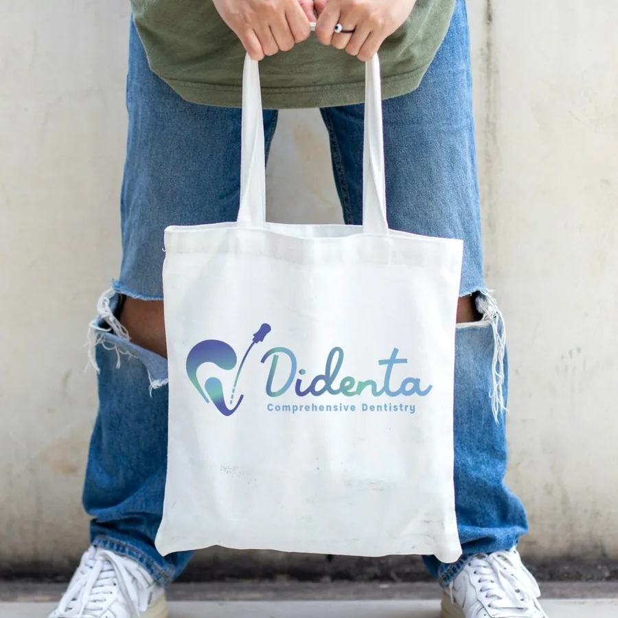 Didenta brand on a tote